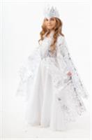 Костюм карнавальный детский 2026 к-18 Снежная королева размер 134-68, РОССИЯ, код 62804020432, штрихкод 466025046314, артикул