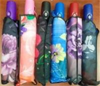 Зонт Shine женский 3 сложения полный автомат эпонж цветы 12 расцветок 2025, Китай, код 6320102148, артикул 951