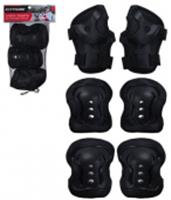 Набор защиты д/кат.на рол.коньках Сityride(налок+накол+полуперч),р-р: универ в н/сет,черн, КИТАЙ, код 74002060002, штрихкод 466029565410, артикул JB0208466