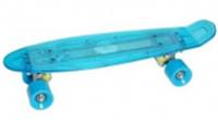 IT106614 Скейтборд,прозр.плат-ма со свет,акк.,USB зар.устр,шир.кол PU,ал.стойка,плат-ма 56*15,син, КИТАЙ, код 74002070020, штрихкод 690880106614, артикул IT106614