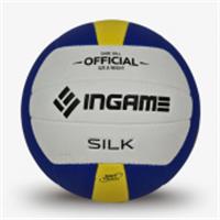 Мяч волейбольный INGAME SILK ING-225, бело-сине-желты, КИТАЙ, код 74003060061, штрихкод 467014432273, артикул УТ-00004285