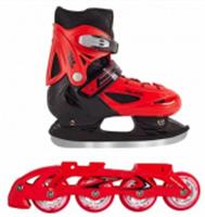 Коньки для фитнеса 30-33 BlackAqua АS-406 с доп. роликовой платформой (р.30-33, красный), Китай, код 74006030006, артикул BW-906