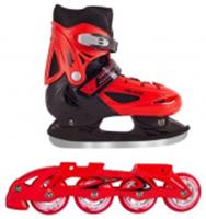 Коньки для фитнеса 34-37 BlackAqua АS-406 с доп. роликовой платформой (р.34-37, красный), Китай, код 74006030007, артикул BW-906