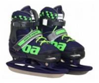 Коньки для фитнеса BlackAqua AS-408 (р.S (31-34), темно-синий-зеленый), КИТАЙ, код 74004040098, штрихкод , артикул AS-408