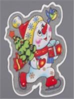 Наклейка новогодняя Снеговик на коньках 20х15см арт.10123-0817 Код275467, КИТАЙ, код 41808150525, штрихкод 468046624136, артикул 275467