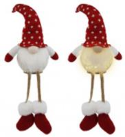 Светильник светодиодный подвесной NataM Гном в колпаке Цвет: красный 10х10х21см Работает от батареек, КИТАЙ, код 41808150519, штрихкод 690079007590, артикул SY YF-20201073-2A