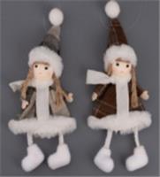 Украшение Девочка 18х7х4см с висящими ногами, подвесное, микс арт.2024-8460 Код275530, КИТАЙ, код 41808150542, штрихкод 468046623972, артикул 275530