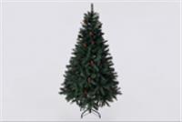 Ель искусственная h=180см, ветки на шарнирах, хвоя PE+PVC, кол-во веток: 857, металл. подставка арт.NTHD0270, код 25, Китай, код 75001010141