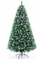 Ель искусственная h=180см, с заснеженными кончиками и шишками арт.10121-1787, код 268705, Китай, код 75001010276