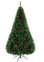 Ель искусственная h=210см декорированная шишками и ягодами арт.10121-1777, код 271073, Китай, код 75001010280