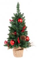 Ель искусственная h=60см с декором арт.10922-7374 Код272734, КИТАЙ, код 75001030186, штрихкод 468046620343, артикул 272734