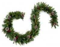 Гирлянда еловая l=270см, декорированная шишками и ягодами, комбинированная арт.2024-1476 Код272749, КИТАЙ, код 75001040178, штрихкод 468046620366, артикул 272749