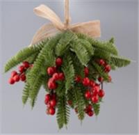 Украшение Моя Ёлочка новогоднее Шар 18см еловое с ягодами арт.2024-0525 Код273489, КИТАЙ, код 75001040214, штрихкод 468046621434, артикул 273489