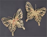 Набор украшений Моя Ёлочка новогодних Бабочки 2шт 13х11см, золото арт.10123-1759 Код271866, КИТАЙ, код 75002092880, штрихкод 468046619786, артикул 271866