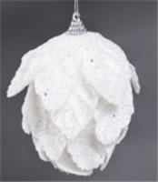 Украшение Моя Ёлочка новогоднее Артишок d=10см подвесное, белый арт.2024-2872 Код273470, КИТАЙ, код 75002092866, штрихкод 468046621138, артикул 273470