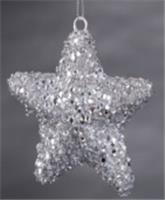 Украшение Моя Ёлочка новогоднее Звезда 12см подвесное с декором, серебро арт.2024-2777 Код273449, КИТАЙ, код 75002092861, штрихкод 468046621109, артикул 273449