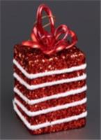 Украшение Моя Ёлочка новогоднее Подарок 8х6см подвесное с декором, красный арт.2024-3868 Код273457, КИТАЙ, код 75002092856, штрихкод 468046621120, артикул 273457