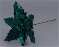 Украшение Моя Ёлочка новогоднее Цветок Пуансеттия d=25см h=20см, зеленый арт.2024-8333 Код275452, КИТАЙ, код 75002092884, штрихкод 468046624063, артикул 275452