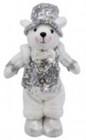 Украшение новогоднее декоративное Белый медведь Размер: 30см, КИТАЙ, код 75002092855, штрихкод 694623989099, артикул H25112A (142)