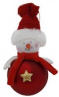 Украшение новогоднее Снеговик со звездой Размер в упаковке: 60х60х120мм Цвет: Красный, КИТАЙ, код 75002092848, штрихкод 695311460669, артикул 22C-5069A2
