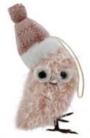 Украшение новогоднее, подвесное: Совёнок в шапке Цвет: розовый Размер: 6х4х9см, КИТАЙ, код 75002092852, штрихкод 694827267986, артикул 23A-3042F