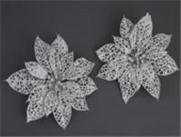 Набор украшений новогодних Цветок 2шт 27х12см серебро арт.10123-1808 Код271858, КИТАЙ, код 75002170852, штрихкод 468046619778, артикул 271858