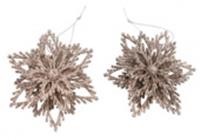 Набор украшений новогодних Цветы 2шт 10см арт.10123-1420 Код271475, КИТАЙ, код 75002170861, штрихкод 468046619622, артикул 271475