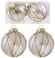 Елочные шары 2шт d8см Династия Цвет: шампань, КИТАЙ, код 75002220061, штрихкод 695016131066, артикул SY24QJHB-218