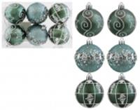 Елочные шары 6шт d6см Авторский Цвет: изумрудный, КИТАЙ, код 75002220055, штрихкод 693879495357, артикул SY23QJHB-314