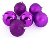 Набор шаров Моя Ёлочка новогодних 6шт d=10см, фиолетовый арт.NYLR0003-9 Код275889, Китай, код 75002220066, штрихкод 468046624181, артикул 275889