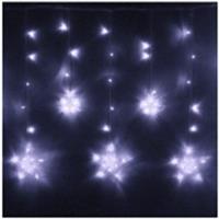 Гирлянда для дома БАХРОМА 2,5м*0,9м 120 ламп LED, с насадками Звезда, Белый (соединение) 725-0555, Китай, код 75004020144, штрихкод 460377311083