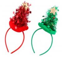 Ободок карнавальный Колпачок-елочка 25х12см LED, микс арт.10123-0268 Код271423, КИТАЙ, код 75006010114, штрихкод 468046619566, артикул 271423