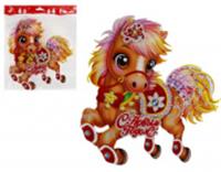 Украшение новогоднее на стену Волшебная лошадка Размер: 24х28см, КИТАЙ, код 78008050071, штрихкод 692949267406, артикул SYTH-2825018