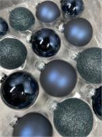 Набор стеклянных шаров 26 шт темно-синий микс в коробке, Китай, код 75009000186, штрихкод 871383286776, артикул 86776