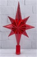Верхушка на елку красная 25 см пластик, Китай, код 75009040102, штрихкод 871383289603, артикул 89603