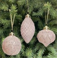 Шар/капля/шар-луковка стеклянный Ø 8 см шампань 3 вида в дисплее (мин. партия 9 шт), Китай, код 75009060092, штрихкод 871383213030, артикул 13030