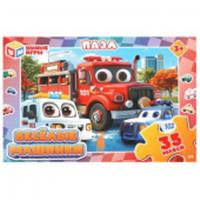 381253 Весёлые машинки. Макси-пазлы.Пазл 35 деталей. 180х127х35 мм. Умные игры в .24шт, РОССИЯ, код 82001062070, штрихкод 466025446632, артикул 4660254466326