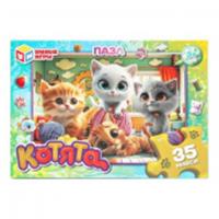 387353 Котята. Макси-пазлы в коробке. 35 деталей. 180х127х35 мм. Умные игры в кор.24шт, Китай, код 82001062076, штрихкод 463039500780, артикул 4630395007801
