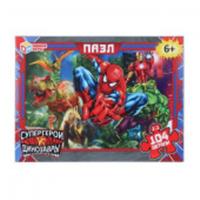 Пазлы в коробке Супергерои vs Динозавры. Пазлы классические в кор. 104 детали. 190х141х35 мм Умные игры 395782, Россия, код 82001062097, штрихкод 463039502972, артикул 4630395029728