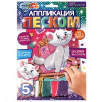 380186 Аппликация песком с глиттером 17*23 см милая кошечка МУЛЬТИ АРТ в кор.100шт, КИТАЙ, код 82003120136, штрихкод 466025445015, артикул SANDGL-112387