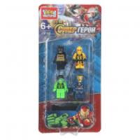 Конструктор фигурки супергерои - 4 шт. Город мастеров в кор.2*120шт 400097, Китай, код 83501050104, штрихкод 463039502569, артикул 18144-ZH