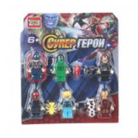 Конструктор фигурки супергерои -6 шт. Город мастеров в кор.2*144шт 400746, Китай, код 83501050112, штрихкод 463039502587, артикул 18125-ZH