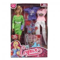 392528 Кукла 29см София, руки и ноги сгиб, 2 комплекта одежды, акс, кор КАРАПУЗ в кор.24шт, КИТАЙ, код 83502040346, штрихкод 465025057654, артикул 66001-DRESS15-S-BB (24)