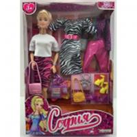 393945 Кукла 29см София, руки и ноги сгиб, 2 комплекта одежды, акс, кор КАРАПУЗ в кор.24шт, КИТАЙ, код 83502040347, штрихкод 465025057655, артикул 66001-DRESS16-S-BB (24)