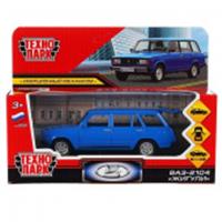 389226 Машина металл ВАЗ-2104 ЖИГУЛИ длина 12 см, двери, багаж, инерц, синий, кор. Технопарк в кор.2, Китай, код 83505040193, штрихкод 469059021073, артикул 389226