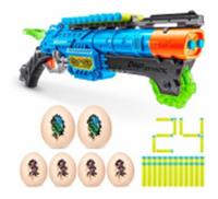 Игровой набор ZURU X-Shot DINO ATTACK Кло Хантер (бластер, 6 мишеней, 24 снаряда), Китай, код 83506020288, штрихкод 019305204044, артикул 4861