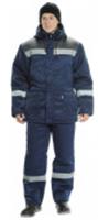 Костюм утепленный КОС 333 МЕРКУРИЙ (куртка+п/к) цв.т.синий+серый с ветрозащитой (48-50/182-188), РОССИЯ, код 85204010003, штрихкод 399800049943, артикул