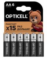 Батарейки OPTICELL Basic AA 6шт, Китай, код 0730800010, штрихкод 691133239166, артикул 5051006