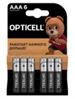 Батарейки OPTICELL Basic AAA 6шт, КИТАЙ, код 0730800009, штрихкод 691133239536, артикул 5051007