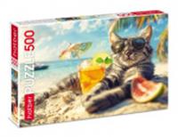 500ПЗ2_32516 ПАЗЛЫ для детей 500 элементов А2ф 480х330мм -Котик на релаксе-, Россия, код 82001091082, штрихкод 460678256274, артикул 088677